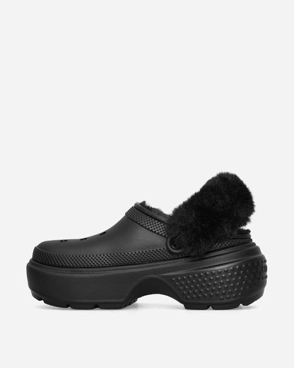 Crocs Wmns Stomp Lined Clog Black Sandals and Slides Sandals and Mules CR.208546 BLK