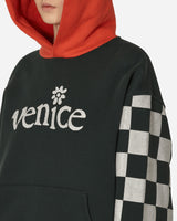 ERL Venice Checker Sleeve Hoodie Knit Black Checker Sweatshirts Hoodies ERL08T021 1