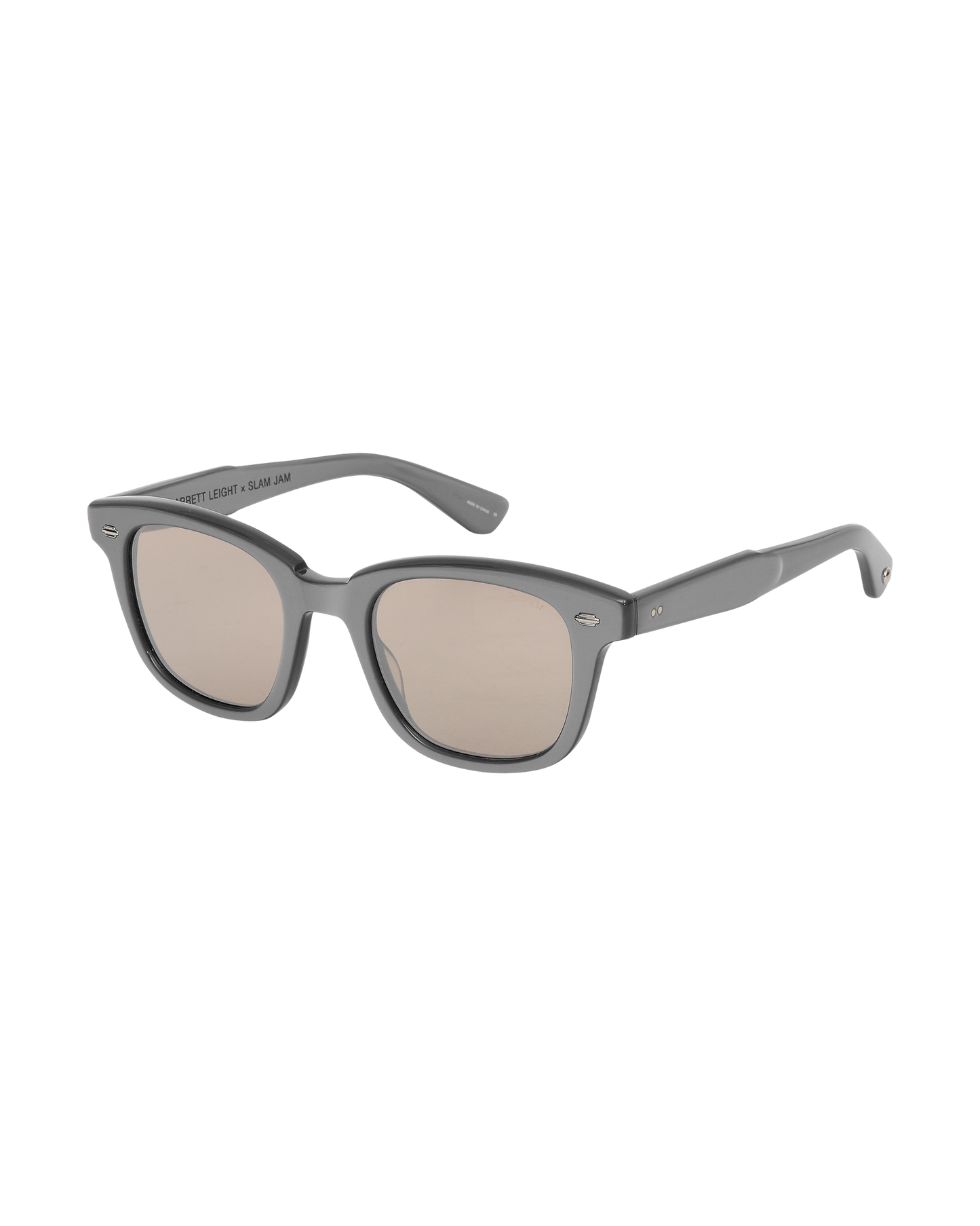 Garrett Leight GL x Slam Jam Calabar 49 Chrome/Se-Flat Black Blaze Mir Eyewear Sunglasses 2062-49 CSFBKBZM