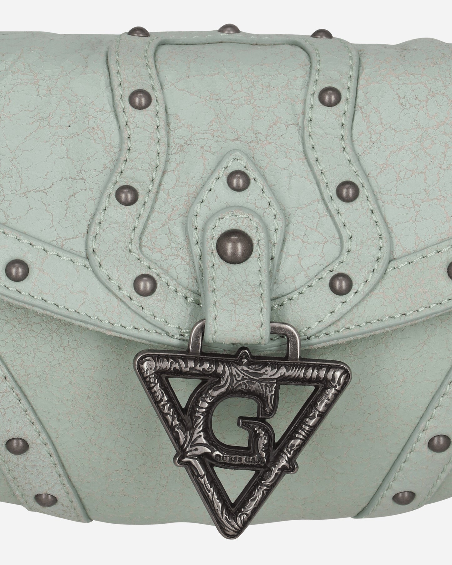 Guess USA Gusa Mini Claudia Crackl Bag Milkshake Mint Multi Bags and Backpacks Tote Bags W5GZ02L0R10 F8CR