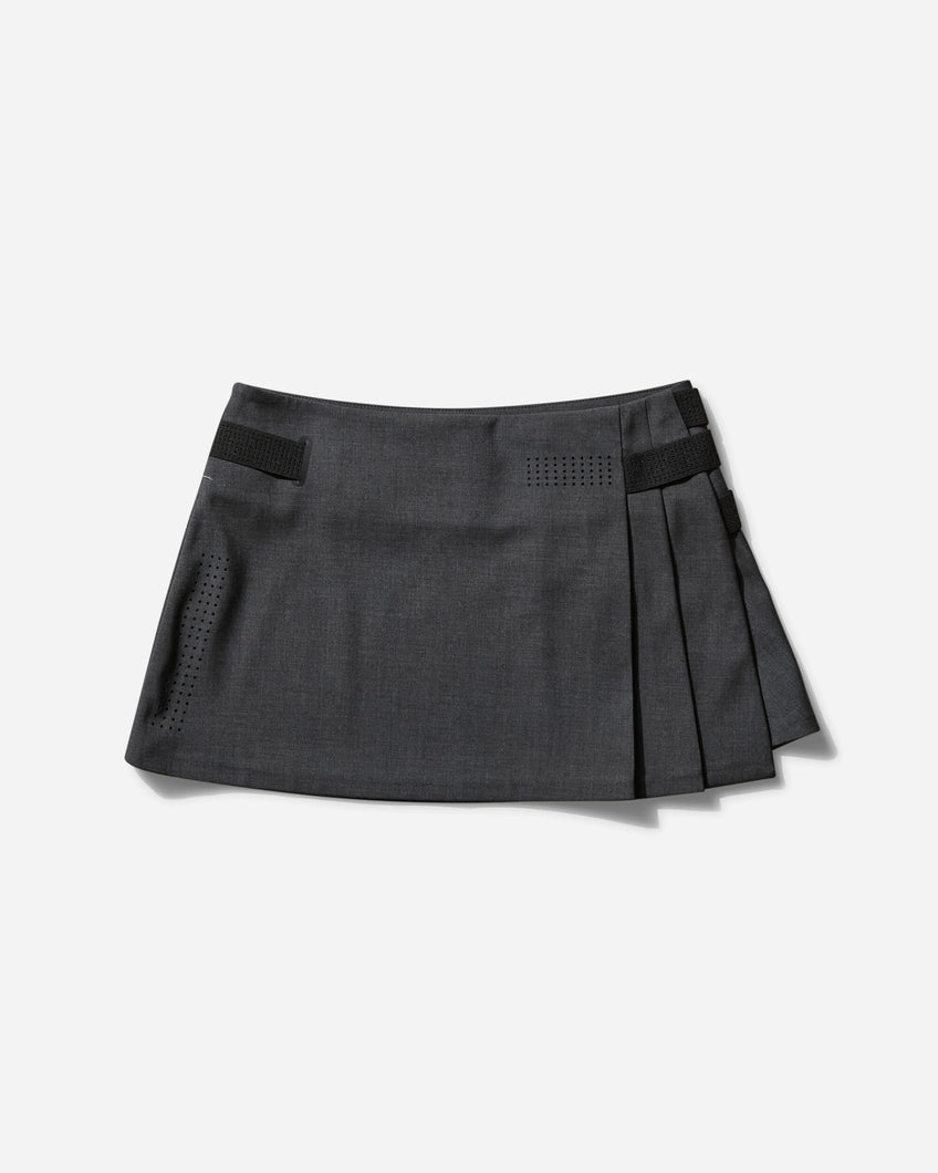 HYEIN SEO Wmns Pleated Wrap Skirt Dark Grey Skirts Mini PS25-SK4DG DARKGREY