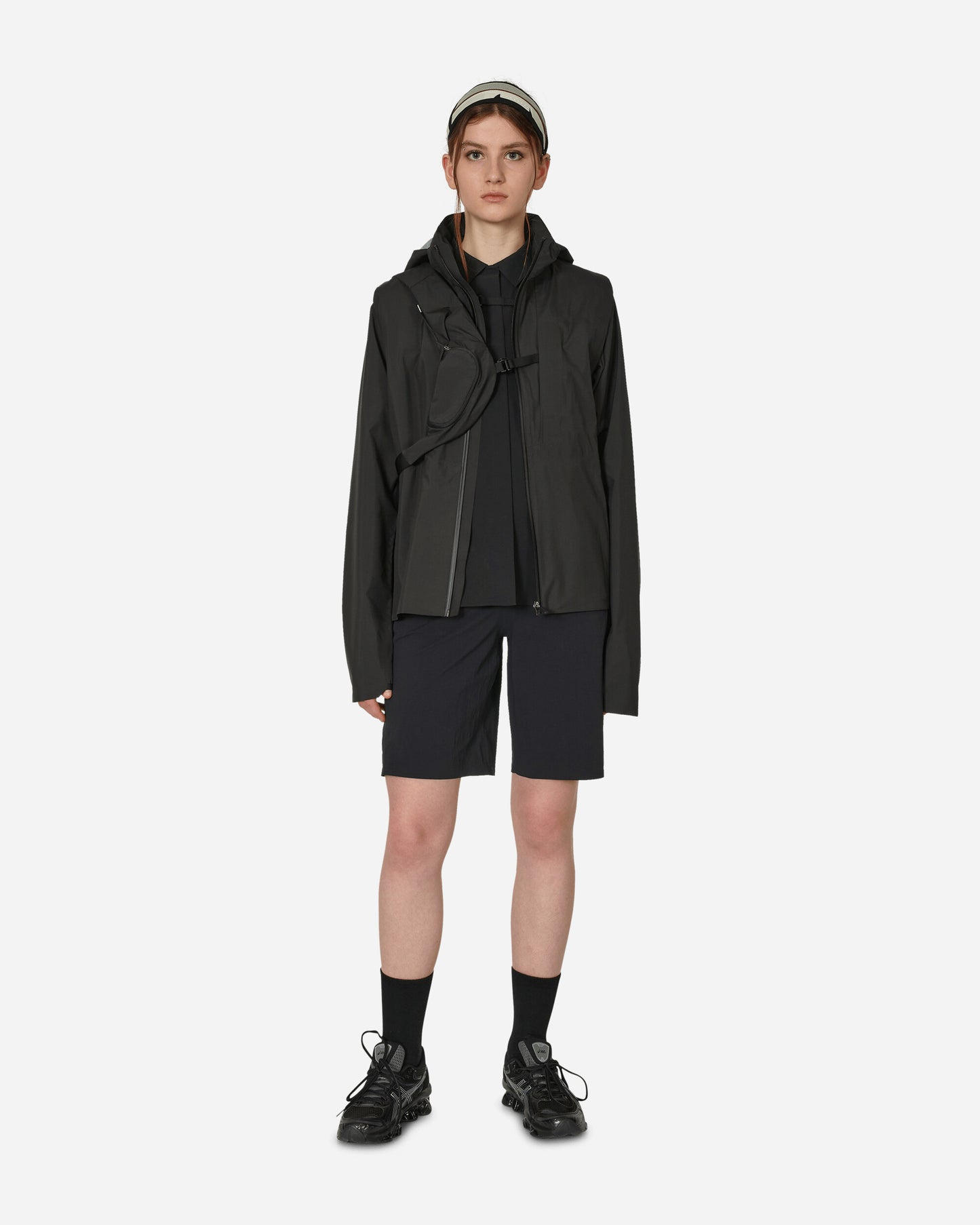 HYEIN SEO Wmns Layered Shell Jacket Black Coats and Jackets Windbreakers SS24-JK2K 001