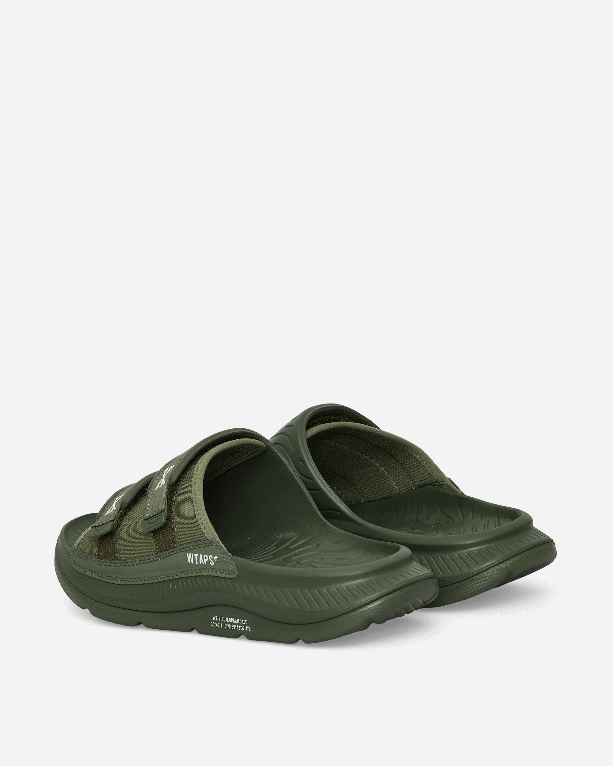 Hoka One One U Ora Luxe Wtaps FourLeafClover/White Sandals and Slides Slides 1155398-FFC