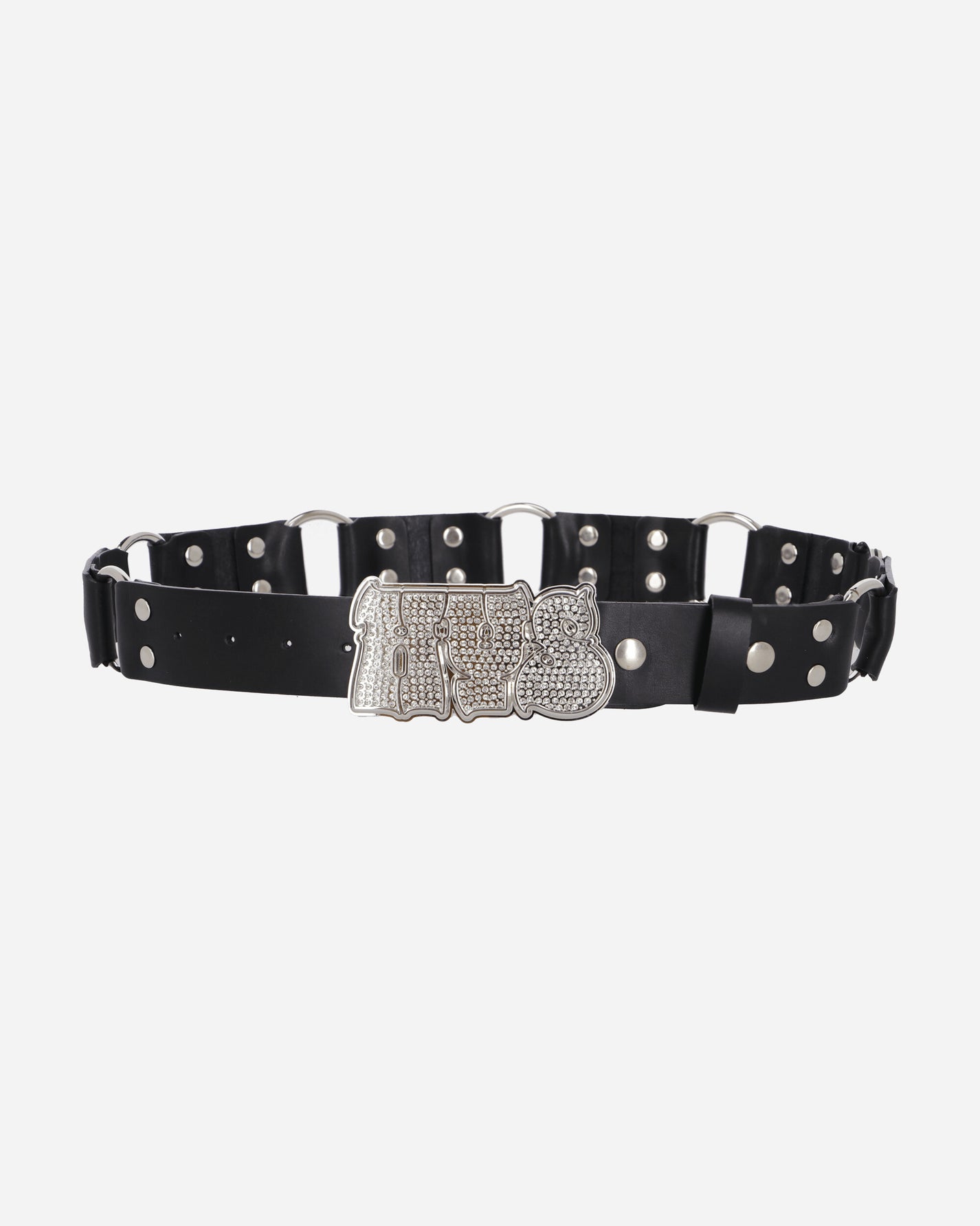 Hysteric Glamour Wmns Hypnotized Logo Ring Leather Belt Black Belts Belt 01251QE01 96