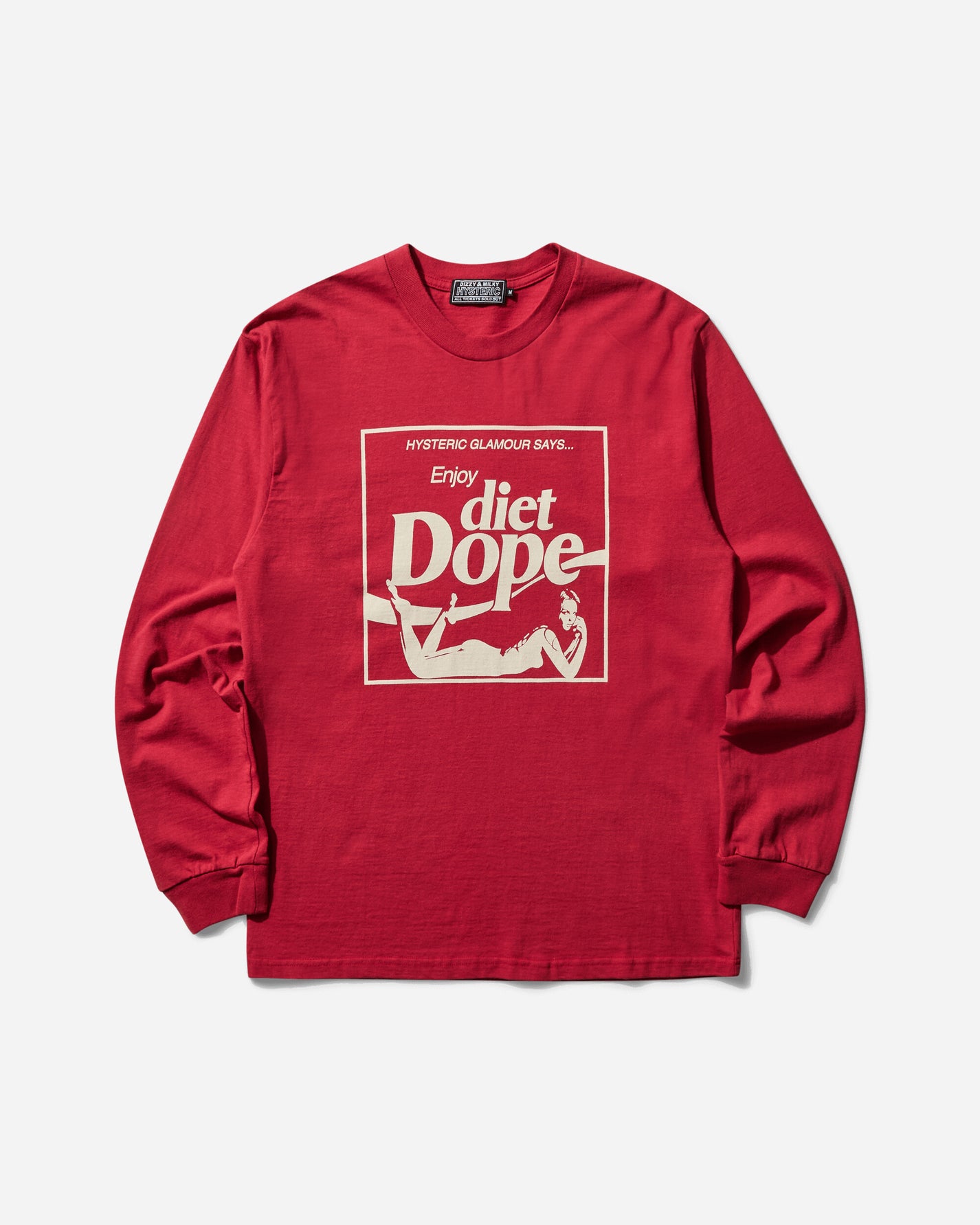 Hysteric Glamour Diet Dope T-Shirt Red T-Shirts Longsleeve 02251CL02 50