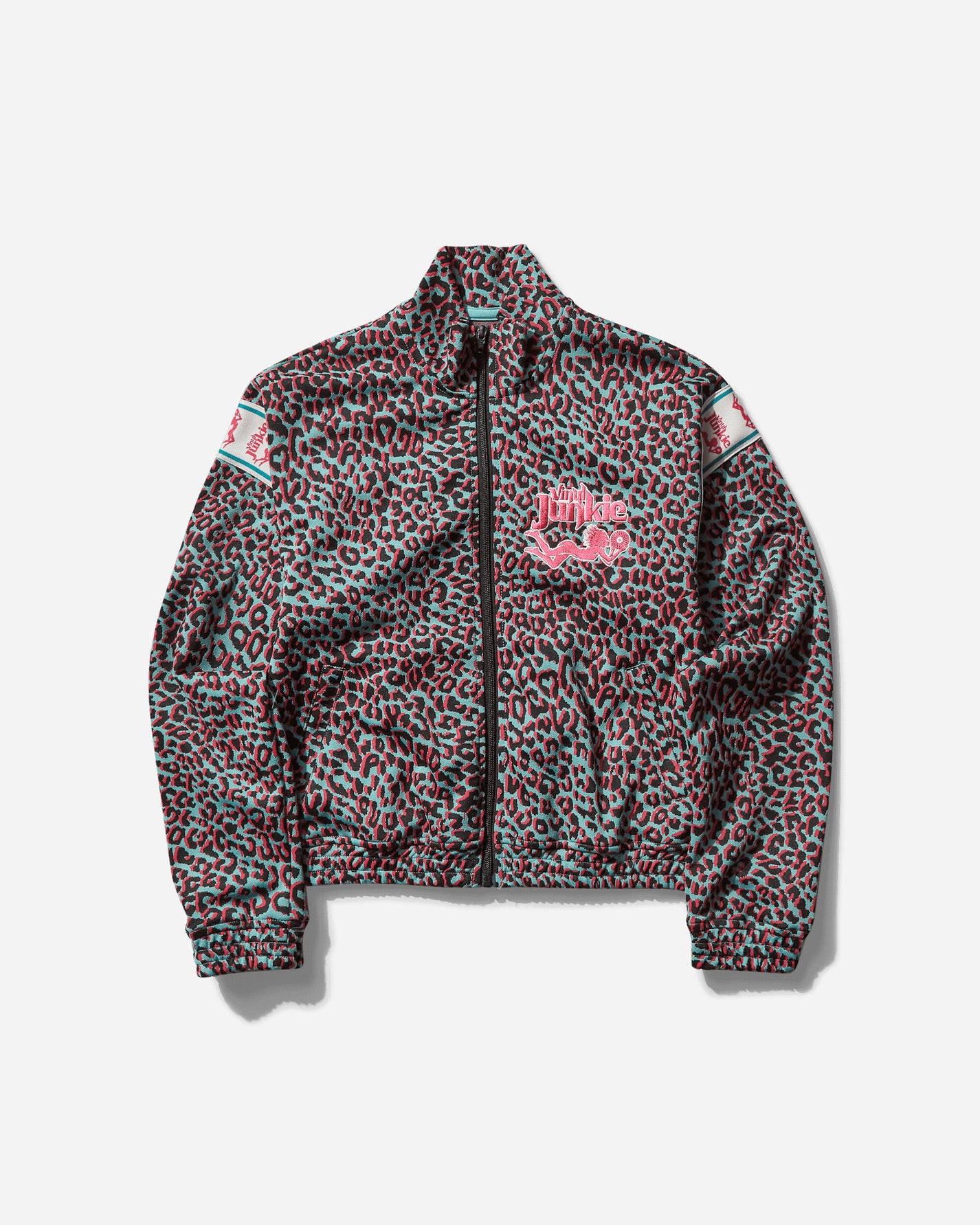 Hysteric Glamour Wmns Vinyl Junkie Track Jacket Green Pattern Sweatshirts Track Tops 01251AB04 64