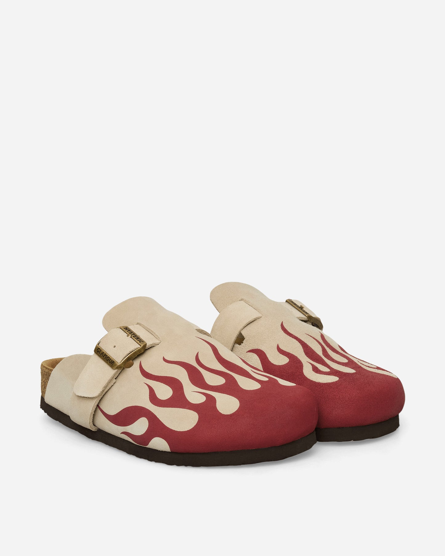 Hysteric Glamour Wmns Fire Pattern Sandals Beige Sandals and Slides Sandals and Mules 01251QS01 10
