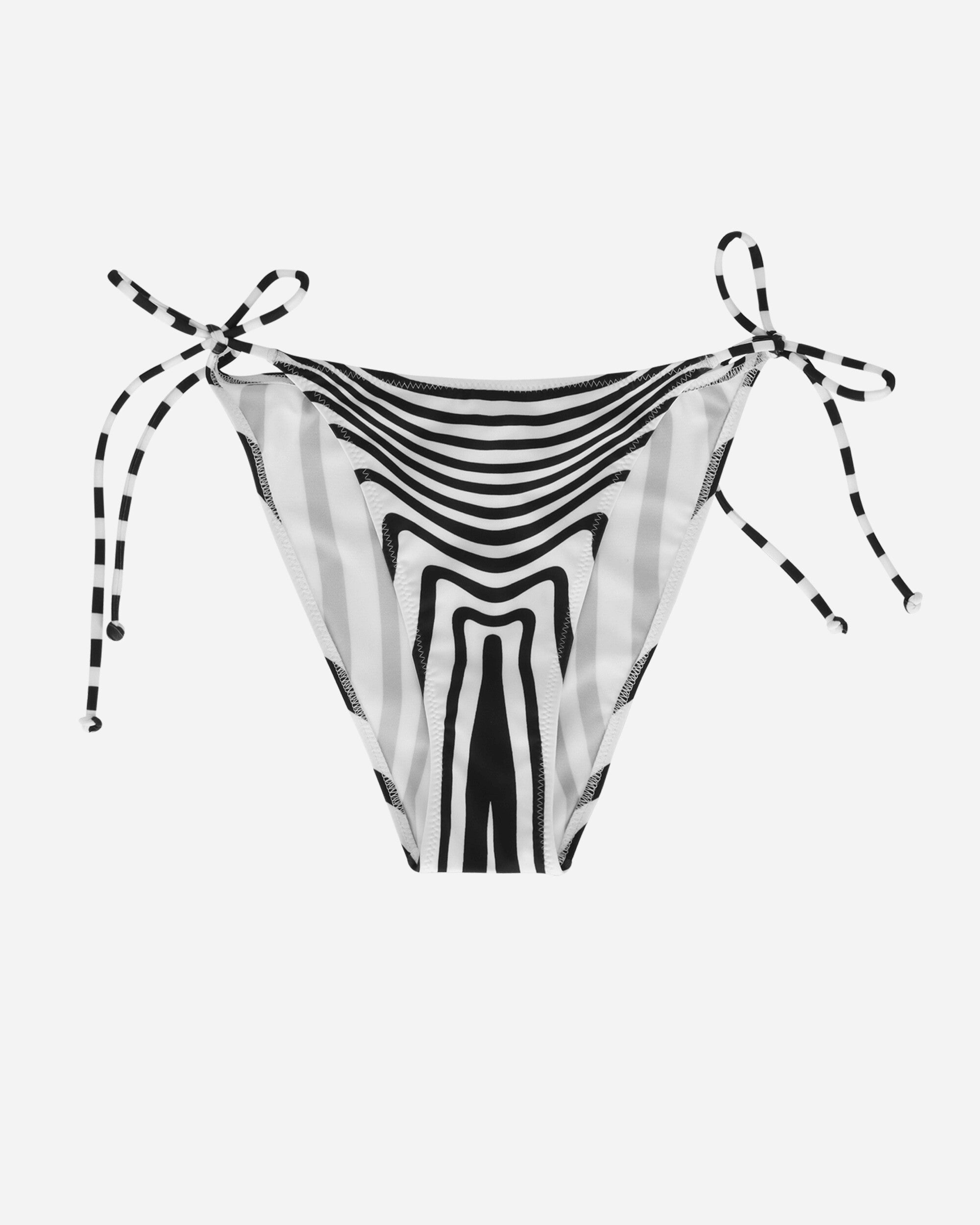 Jean Paul Gaultier Wmns Bikini Set White/Black Swimwear Bikinis 25-33-F-BS023-J572 0100