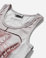 Jean Paul Gaultier Wmns Cotton Ribbed Long Dress Printed "Trompe L'Œil Corset" Dustypink/White/Black Dresses Dress Long 25-34-F-RO405-J582 260100