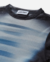 Jean Paul Gaultier Wmns Mesh Crew Neck Short Dress Navy/Lightblue/White Dresses Dress Short 25-33-F-RO367-T576 595601