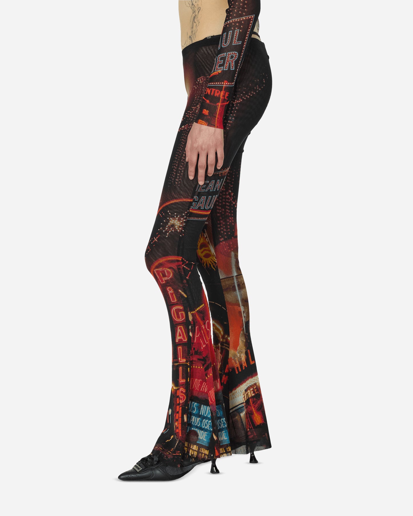 Jean Paul Gaultier Wmns Mesh Flare Trouse Multi Pants Flare PA157-T552 00301550
