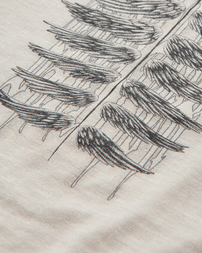 Jean Paul Gaultier Wmns Thin Jersey Baby-Tee Printed "Tattoo" Ecru T-Shirts Shortsleeve 25-34-F-TS111I-J089 03