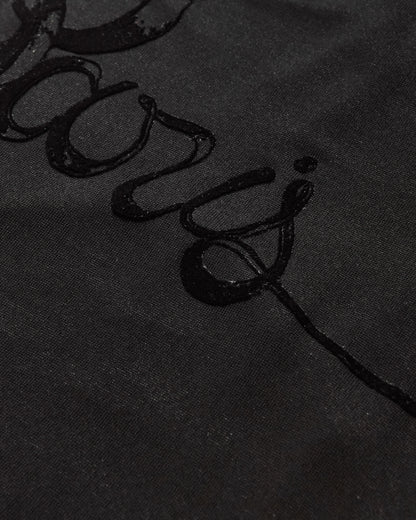 Jean Paul Gaultier Wmns Light Viscose Jersey Tank Top With Velvet Flock "Tattoo" Black T-Shirts Top 25-34-F-DB055I-J082 00