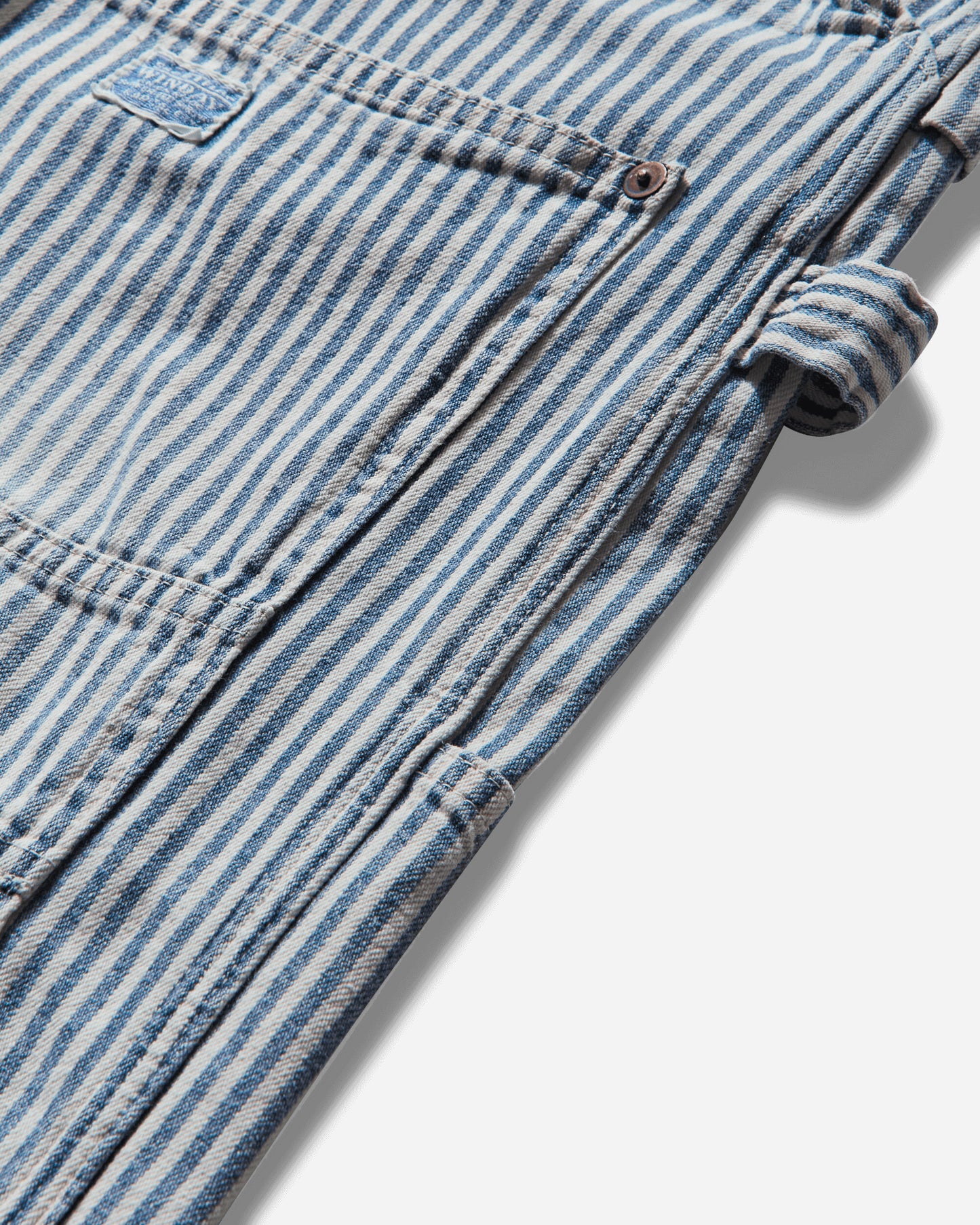 KAPITAL 10Oz Hickoree Stripe Zipper Wide Lumber Pants Hickoree Pants Cargo K2403LP100 HICKOREE