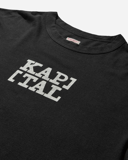 KAPITAL 20/-Jersey Rookie Crew T (Brackets Kap) Black T-Shirts Shortsleeve EK-1481SC BLACK