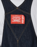 KENZO Paris Kenzo X Levi'S Denim Overall Rinse Blue Denim Pants Jumpsuits FD65DCN44LE1 DM