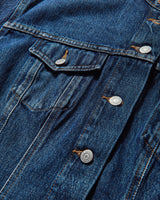 Levi's Wmns Sculpted Trucker Dark Indigo - Worn In Wonderlust No Tack Coats and Jackets Denim Jackets 001T6 0001