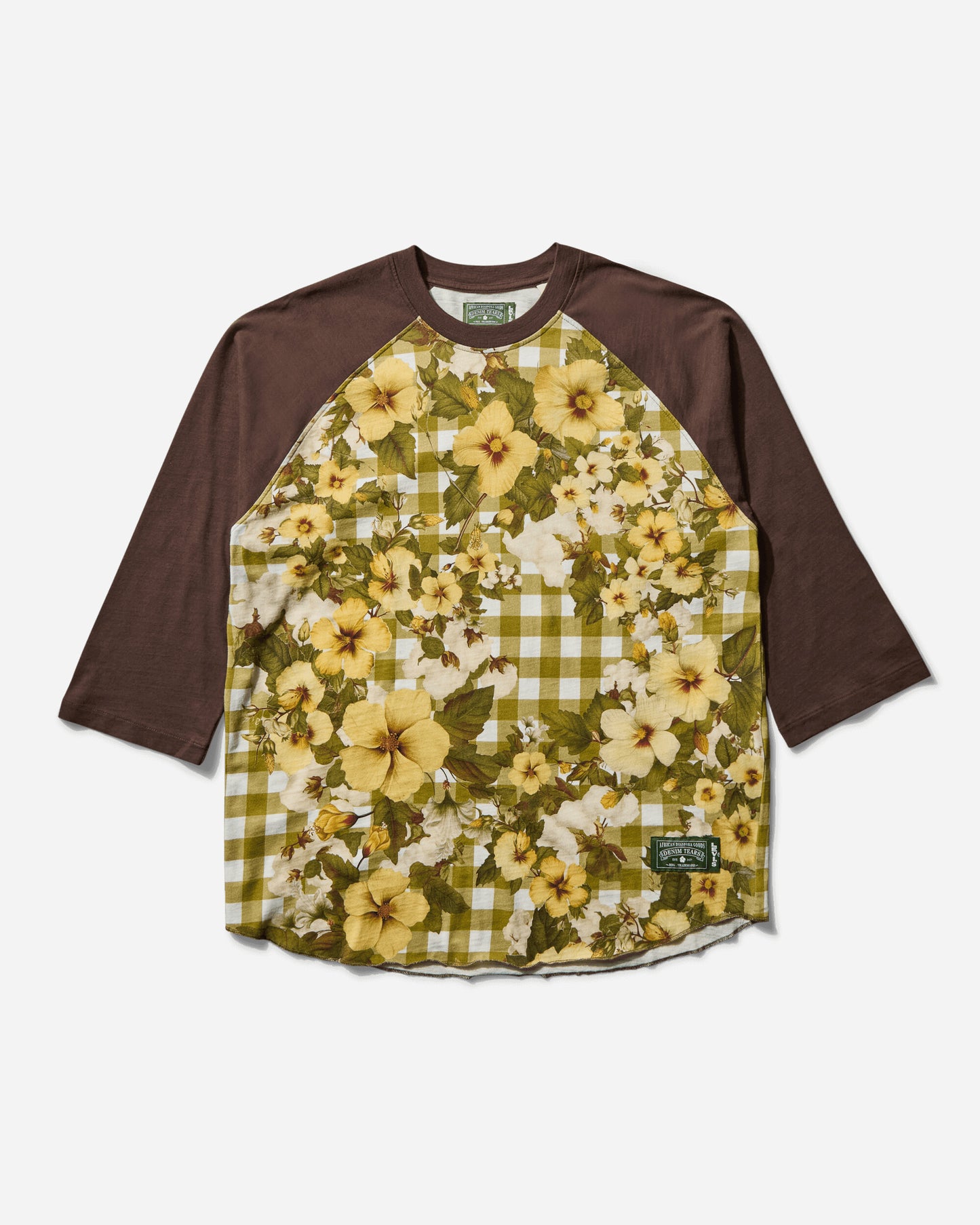 Levi's X Dt Baseball Tee Multi-Color Xdt Floral Gingham G T-Shirts Shortsleeve 000VN-0000 000