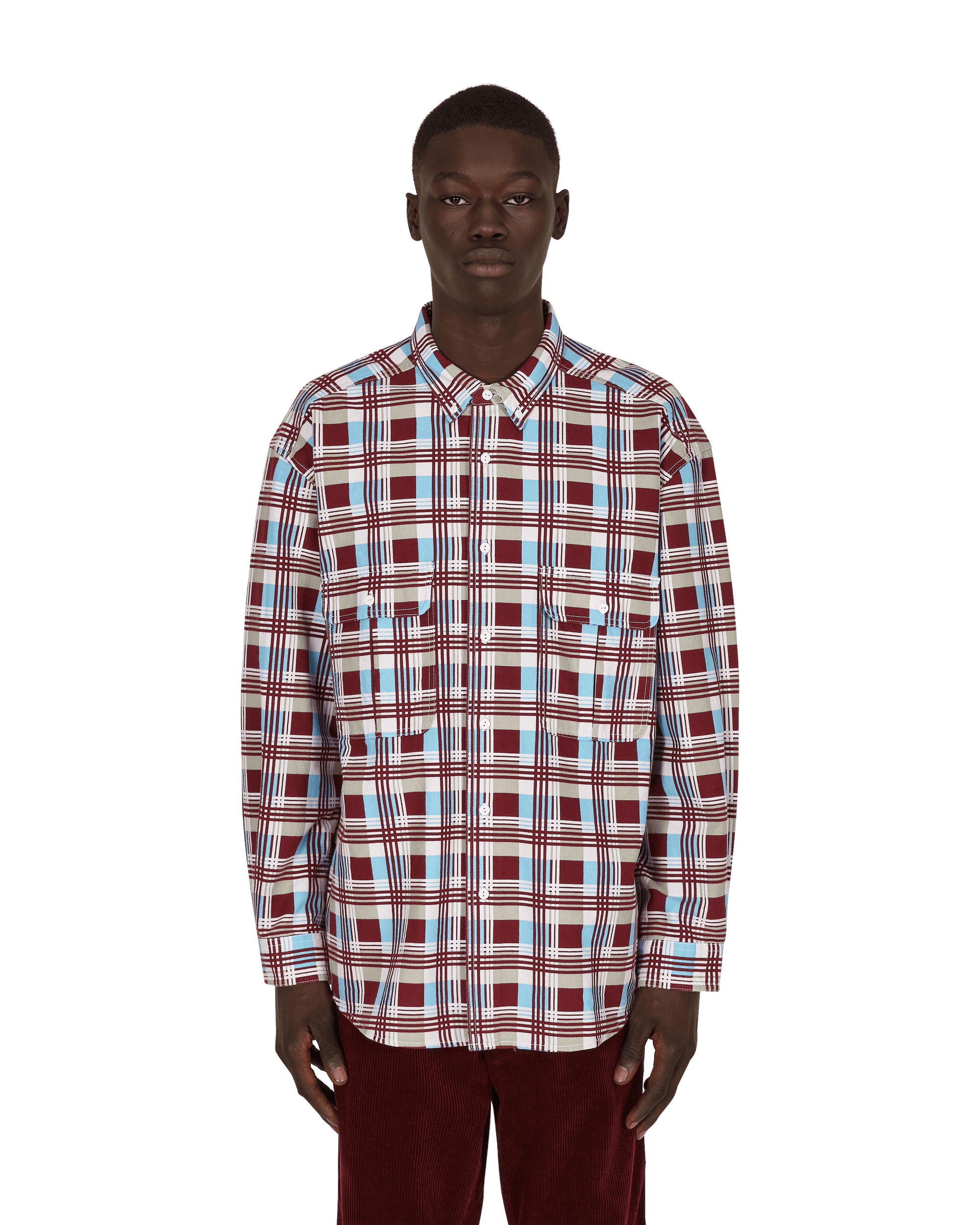 Levi's Skateboard Woven Printed Burgundy Blue T-Shirts Longsleeve A0953 0000