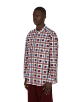 Levi's Skateboard Woven Printed Burgundy Blue T-Shirts Longsleeve A0953 0000