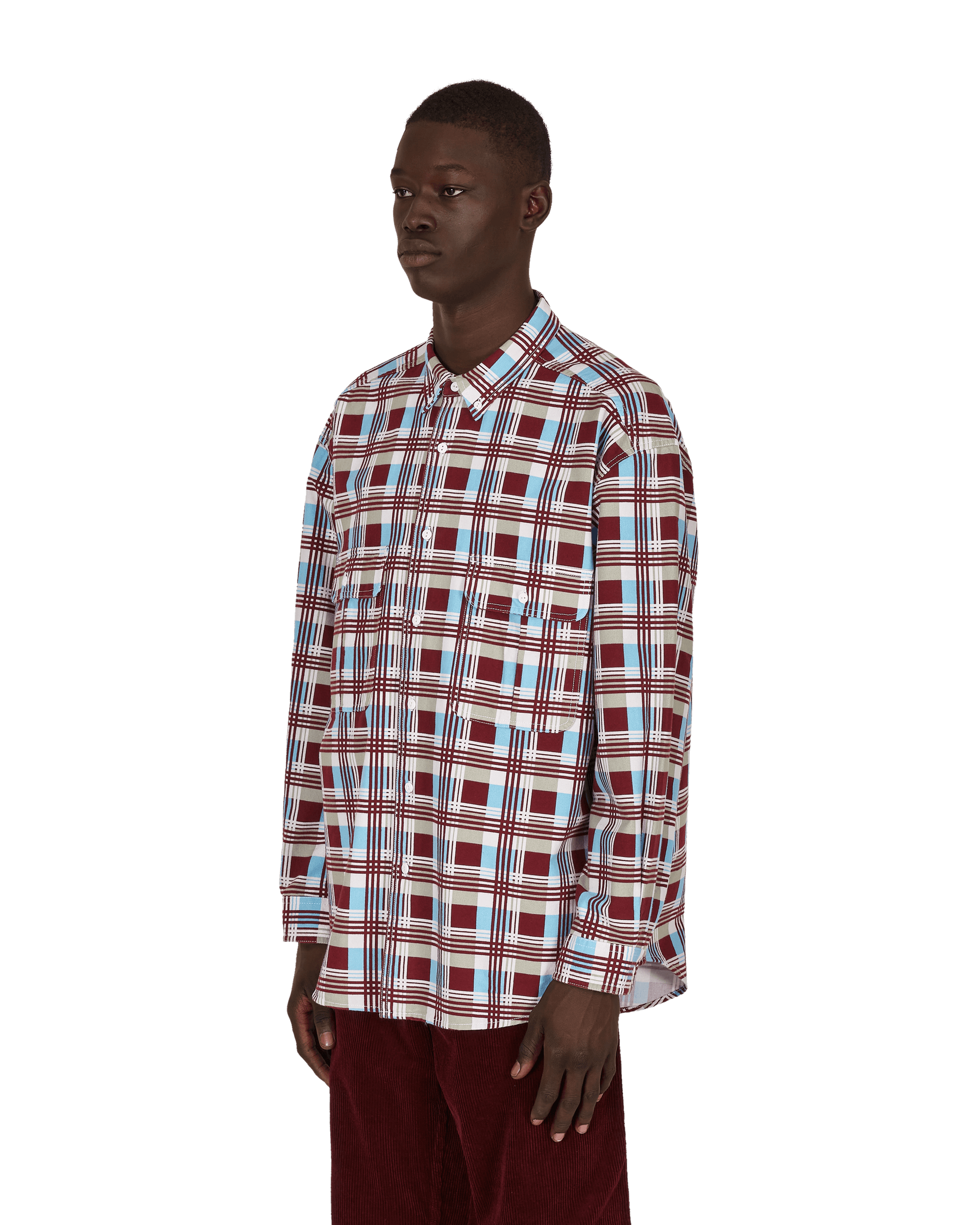 Levi's Skateboard Woven Printed Burgundy Blue T-Shirts Longsleeve A0953 0000
