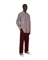 Levi's Skateboard Woven Printed Burgundy Blue T-Shirts Longsleeve A0953 0000