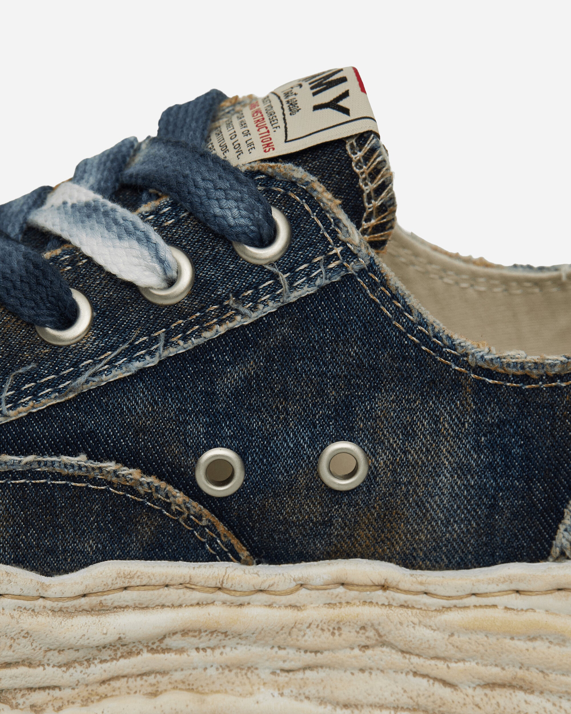 Maison MIHARA YASUHIRO Peterson 23 / Original Sole Washed Denim Low-Top Blue Sneakers Low A13FW714 BLUE1