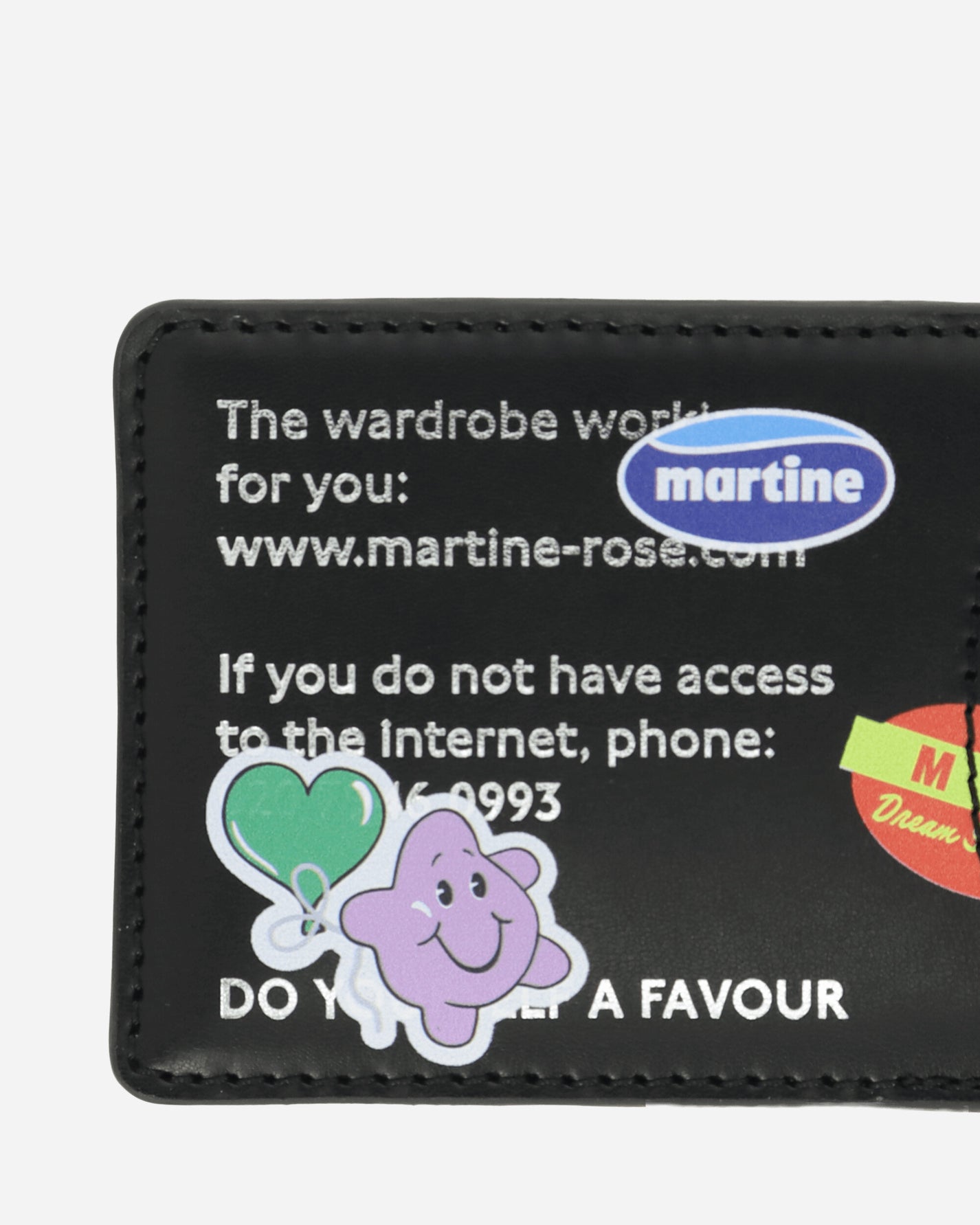 Martine Rose Oyster Card Wallet Black Stickers Wallets and Cardholders Cardholders 1150LP16030