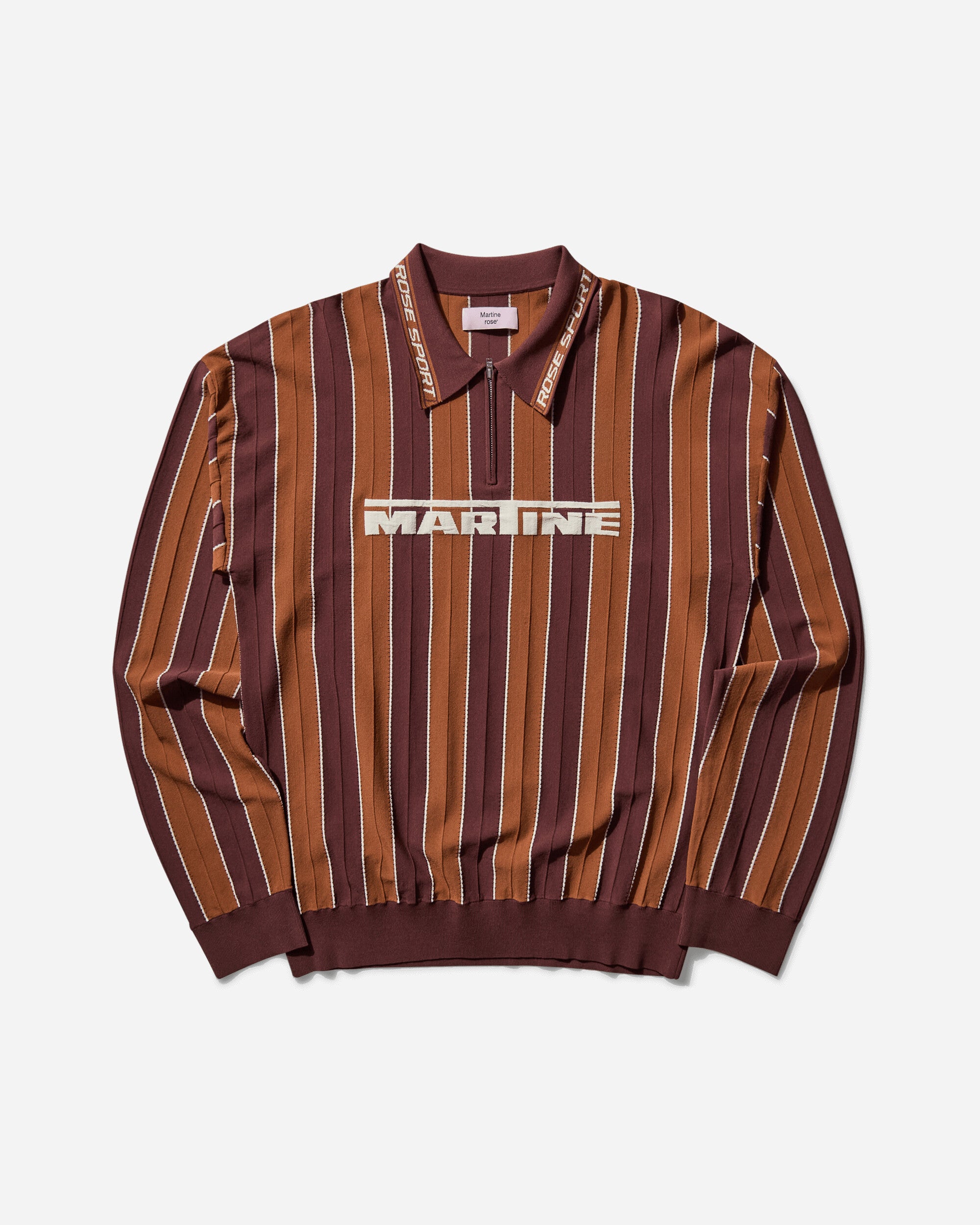 Martine Rose Logo Polo Brown T-Shirts Longsleeve 958YA12700