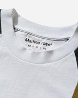 Martine Rose Wmns Shrunken Panelled T-Shirt White Rose Outline T-Shirts Shortsleeve 652JE01000D