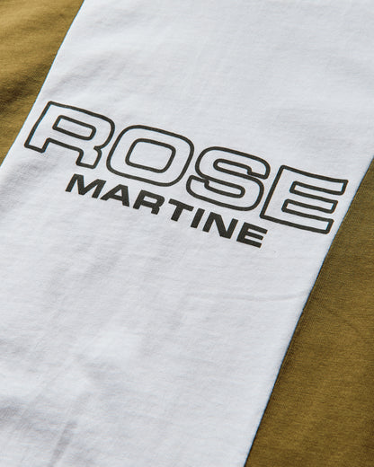 Martine Rose Wmns Shrunken Panelled T-Shirt White Rose Outline T-Shirts Shortsleeve 652JE01000D