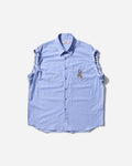 Martine Rose Laced Sleeve Overshirt Blue-White Stripe Shirts Shortsleeve Shirt 465WS15509