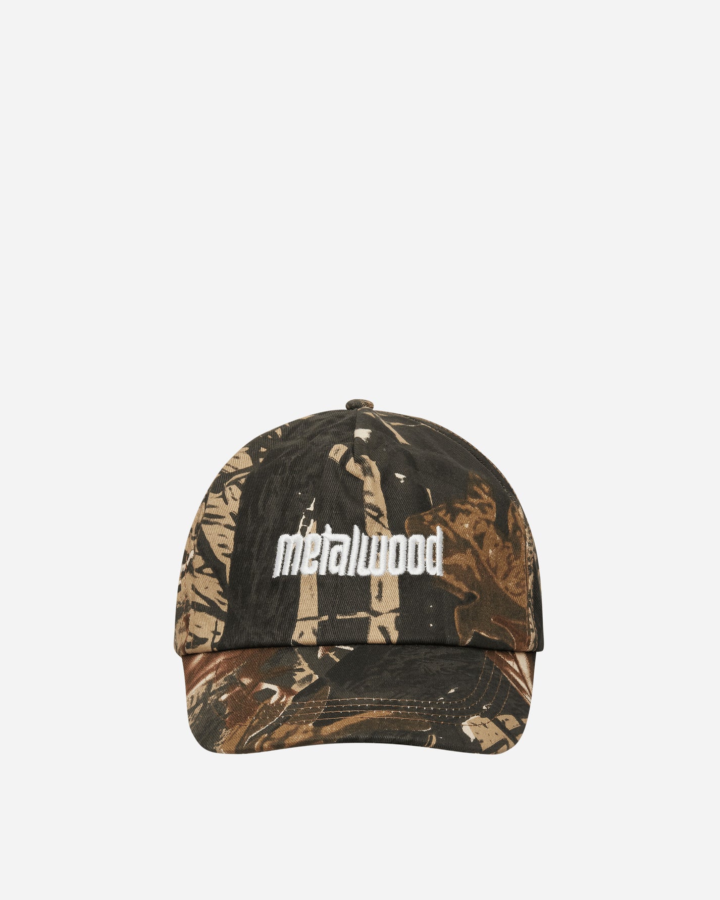 Metalwood Studio Metal Logo 5-Panel Hat Real Leaf Camo Hats Caps MWS25-01-10 RLC
