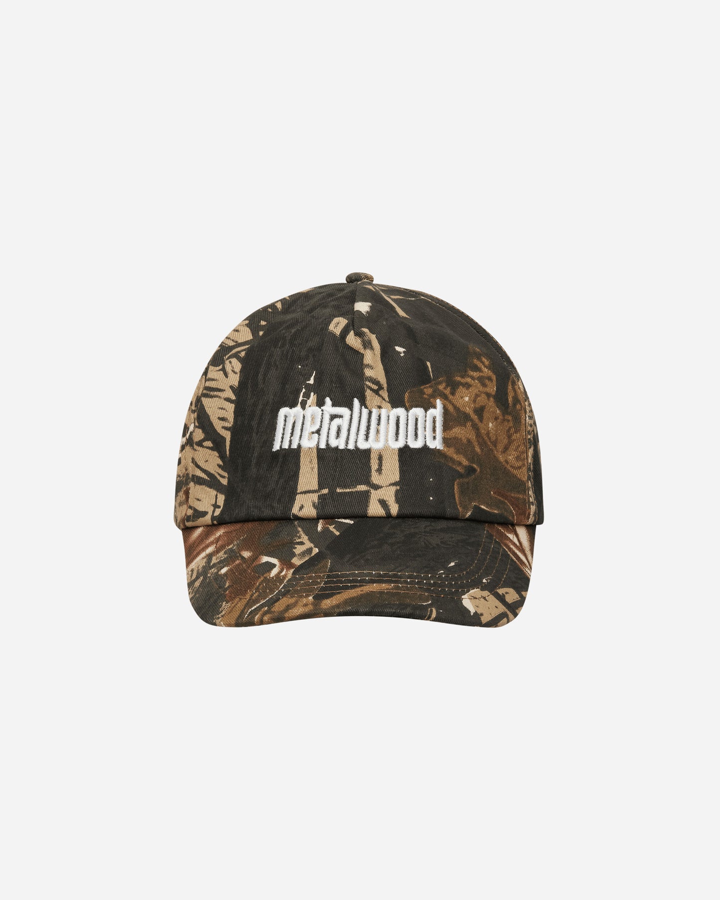 Metalwood Studio Metal Logo 5-Panel Hat Real Leaf Camo Hats Caps MWS25-01-10 RLC
