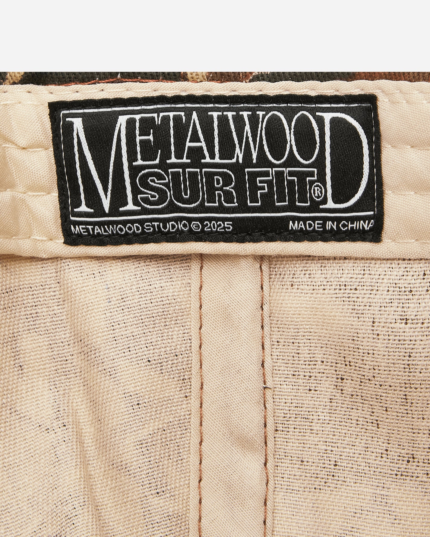 Metalwood Studio Metal Logo 5-Panel Hat Real Leaf Camo Hats Caps MWS25-01-10 RLC