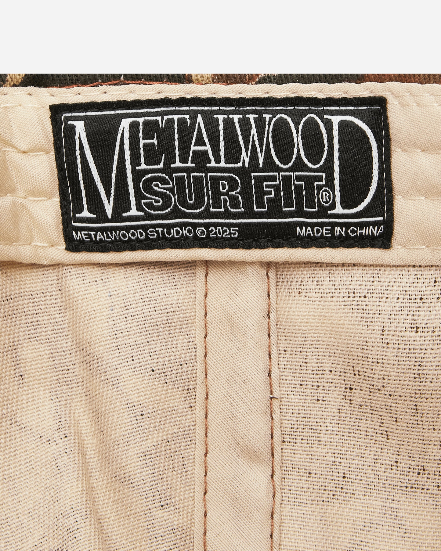 Metalwood Studio Metal Logo 5-Panel Hat Real Leaf Camo Hats Caps MWS25-01-10 RLC