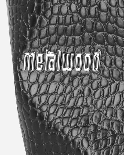 Metalwood Studio Metal Logo Stud Croc Tote Black Bags and Backpacks Tote Bags MWS25-10-02 BLK