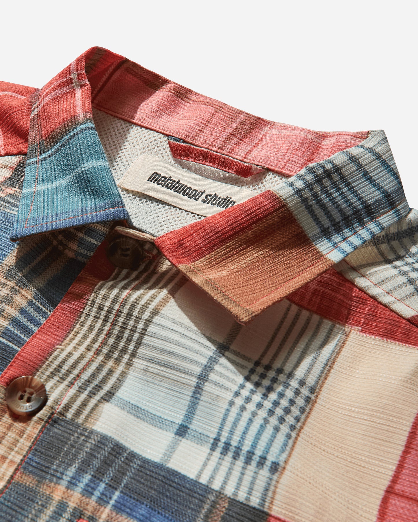Metalwood Studio Madras Patch Explorer Shirt Multicolor Shirts Longsleeve Shirt MWS25-04-04 MLT