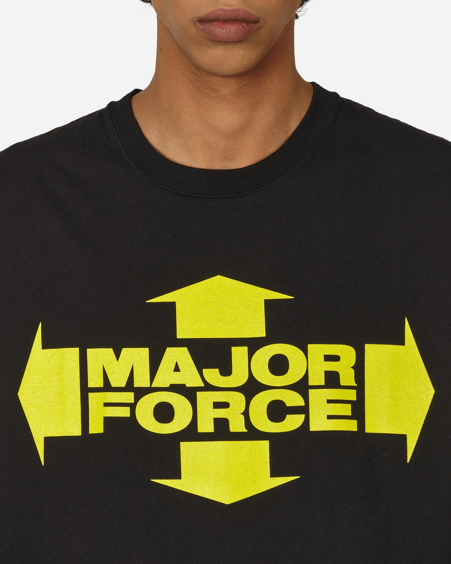 Neighborhood Nh × Major Force . Tee Ss Black T-Shirts Shortsleeve 232PCMFN-ST01S BK