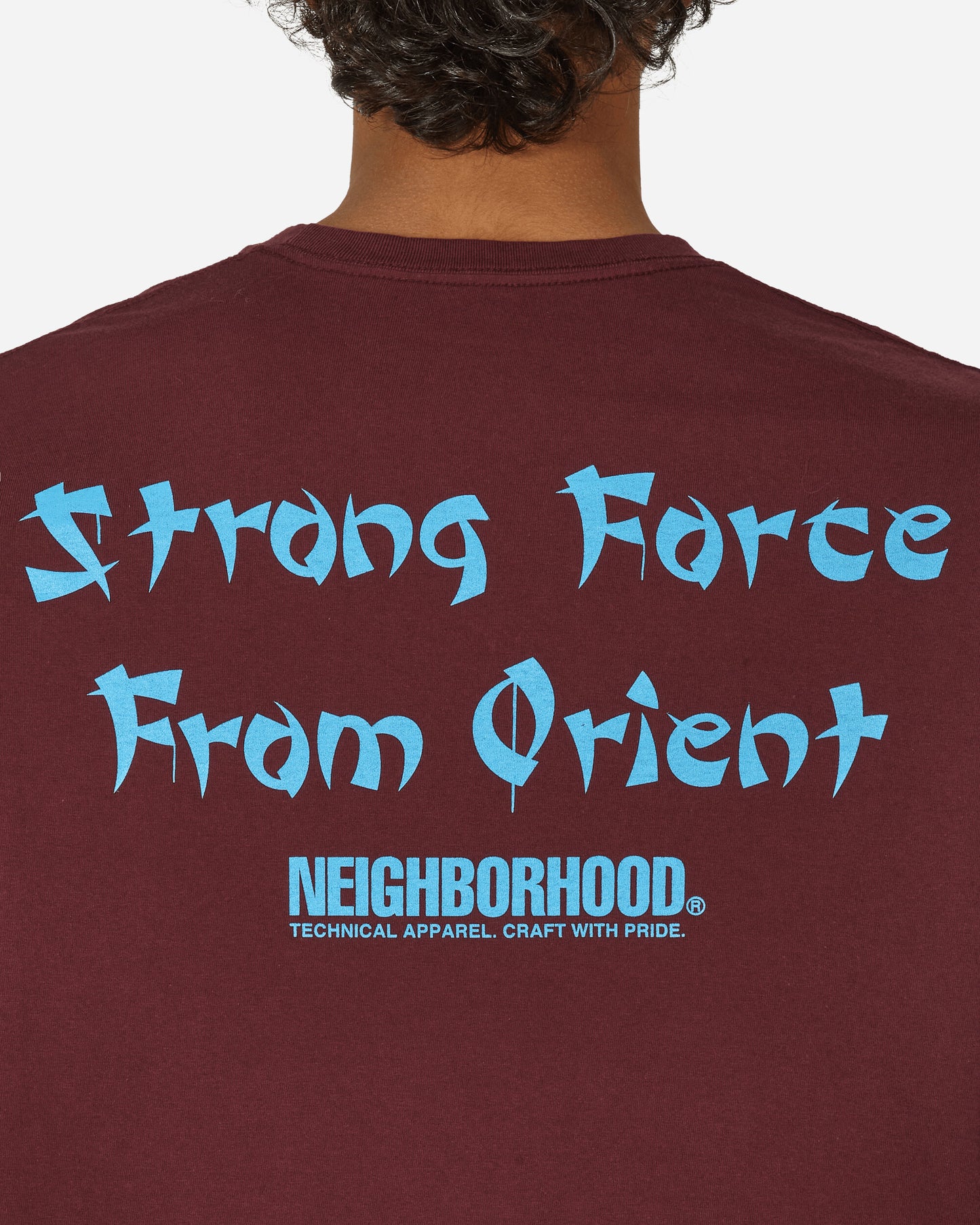 Neighborhood Nh × Major Force . Tee Ss Burgundy T-Shirts Shortsleeve 232PCMFN-ST01S BU