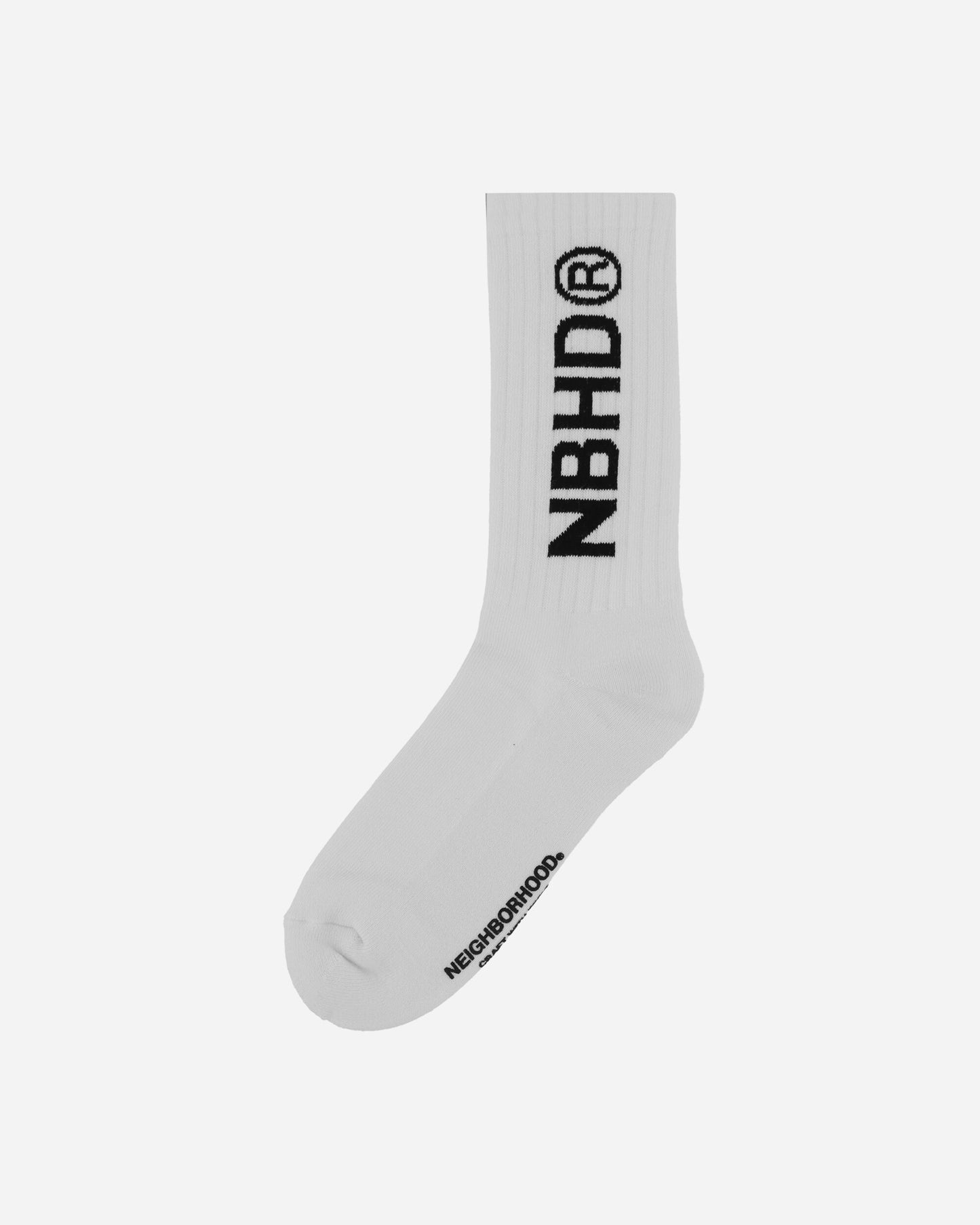 Neighborhood Nbhd Logo Socks White Underwear Socks 242WINH-UWM02 WH