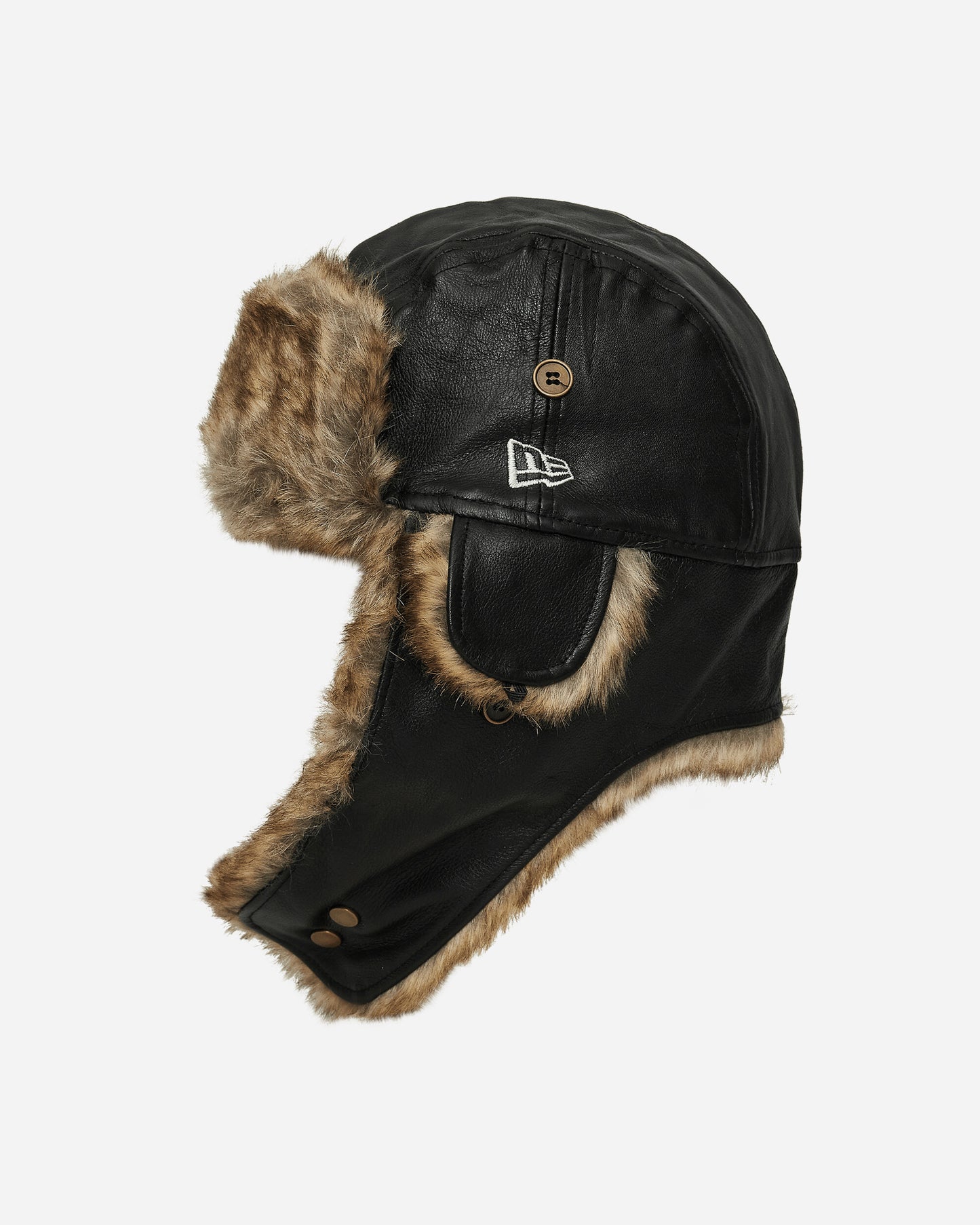New Era Ne Leather Trapper Nstr/Black Hats Beanies 60580680 NSTR