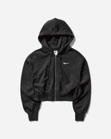 Nike Wmns W Nsw Phnx Flc Lse Crop Fz Hdy Black/Sail Sweatshirts Hoodies HJ0940-010