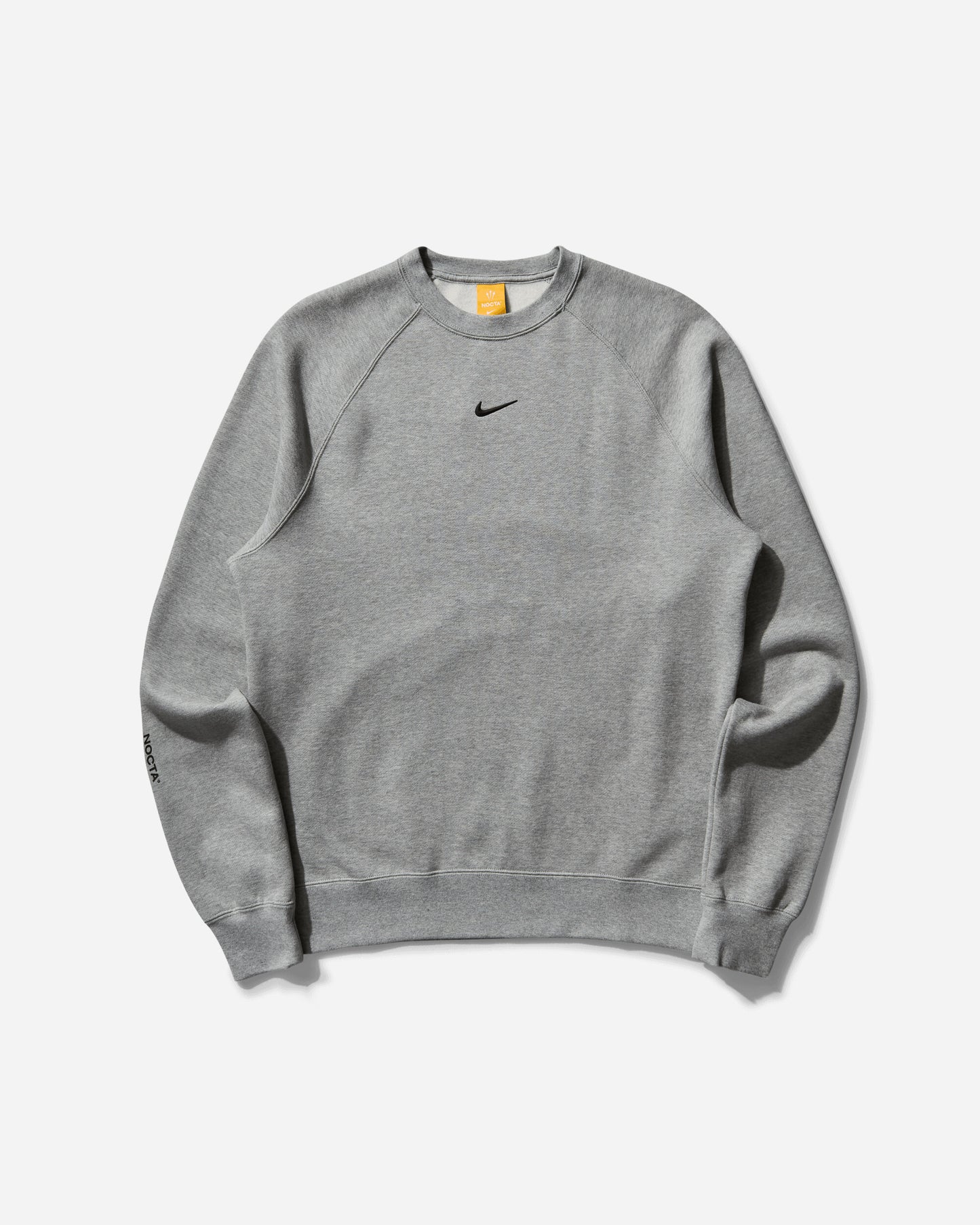 Nike M Nrg Nocta Cs Crew Flc Dk Grey Heather/Black T-Shirts Longsleeve FN8160-063