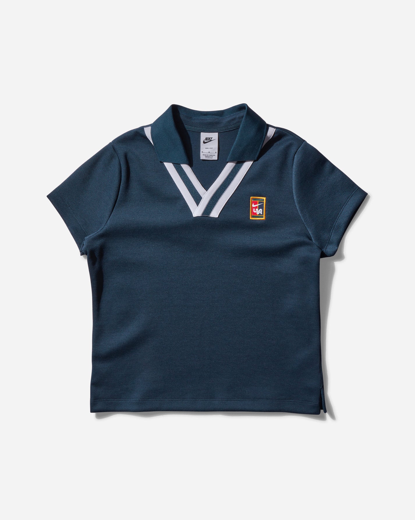 Nike Wmns W Nsw Yoon Ss Polo Top Armory Navy/White T-Shirts Shortsleeve FZ0276-478