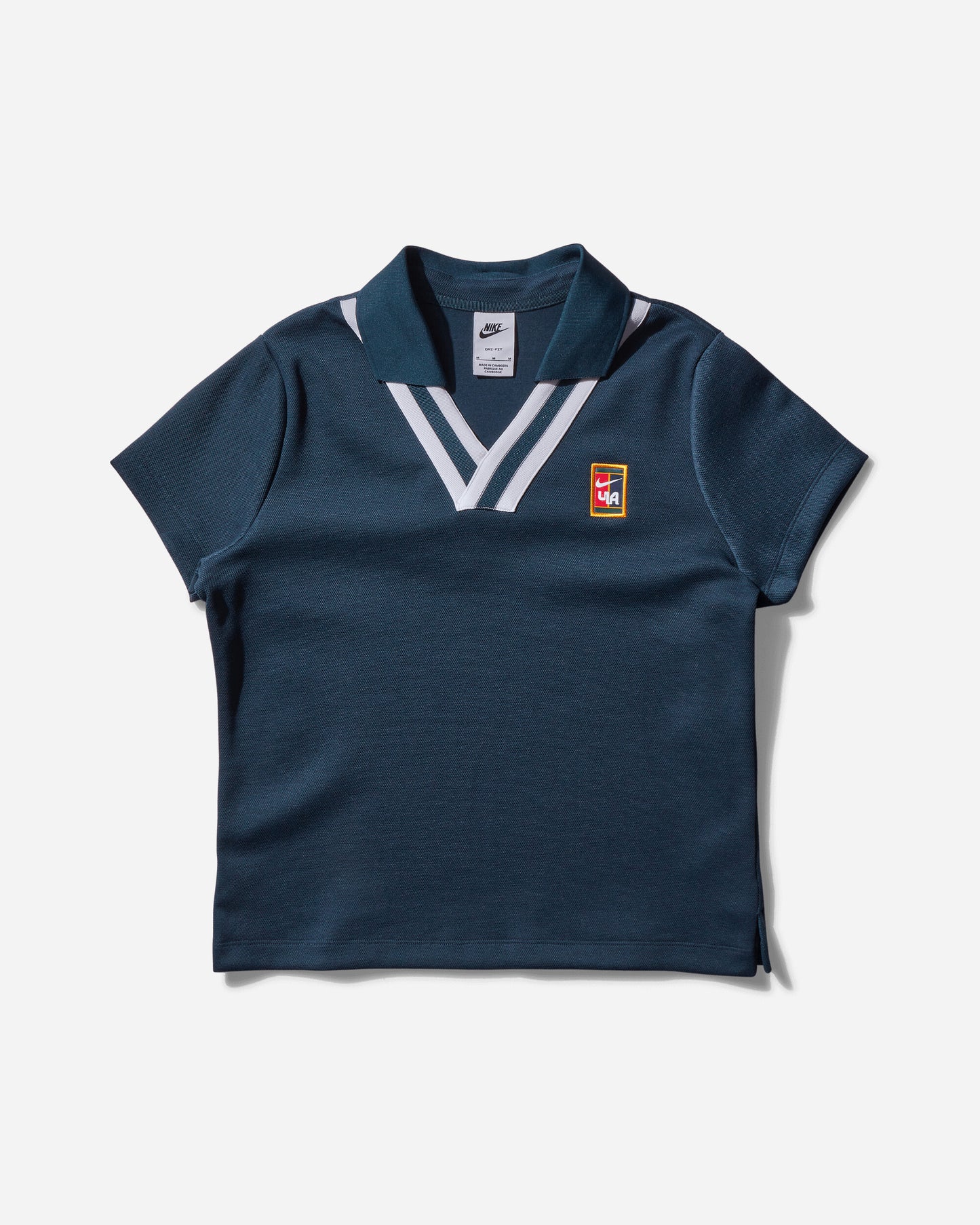 Nike Wmns W Nsw Yoon Ss Polo Top Armory Navy/White T-Shirts Shortsleeve FZ0276-478
