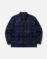 Noah Heavyweight Zip-Up Flannel Black/Blue Shirts Longsleeve Shirt S116FW24 BBL