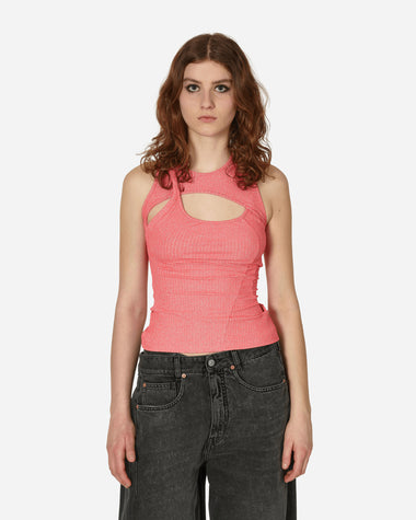Ottolinger Wmns Layered Cut-Out Tank Top Pink T-Shirts Cropped 0408403 PINK