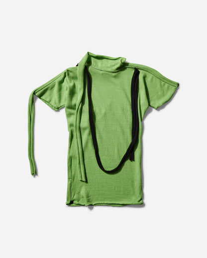 Ottolinger Wmns Strap Knit T-Shirt Green T-Shirts Shortsleeve 2204010309 GRN