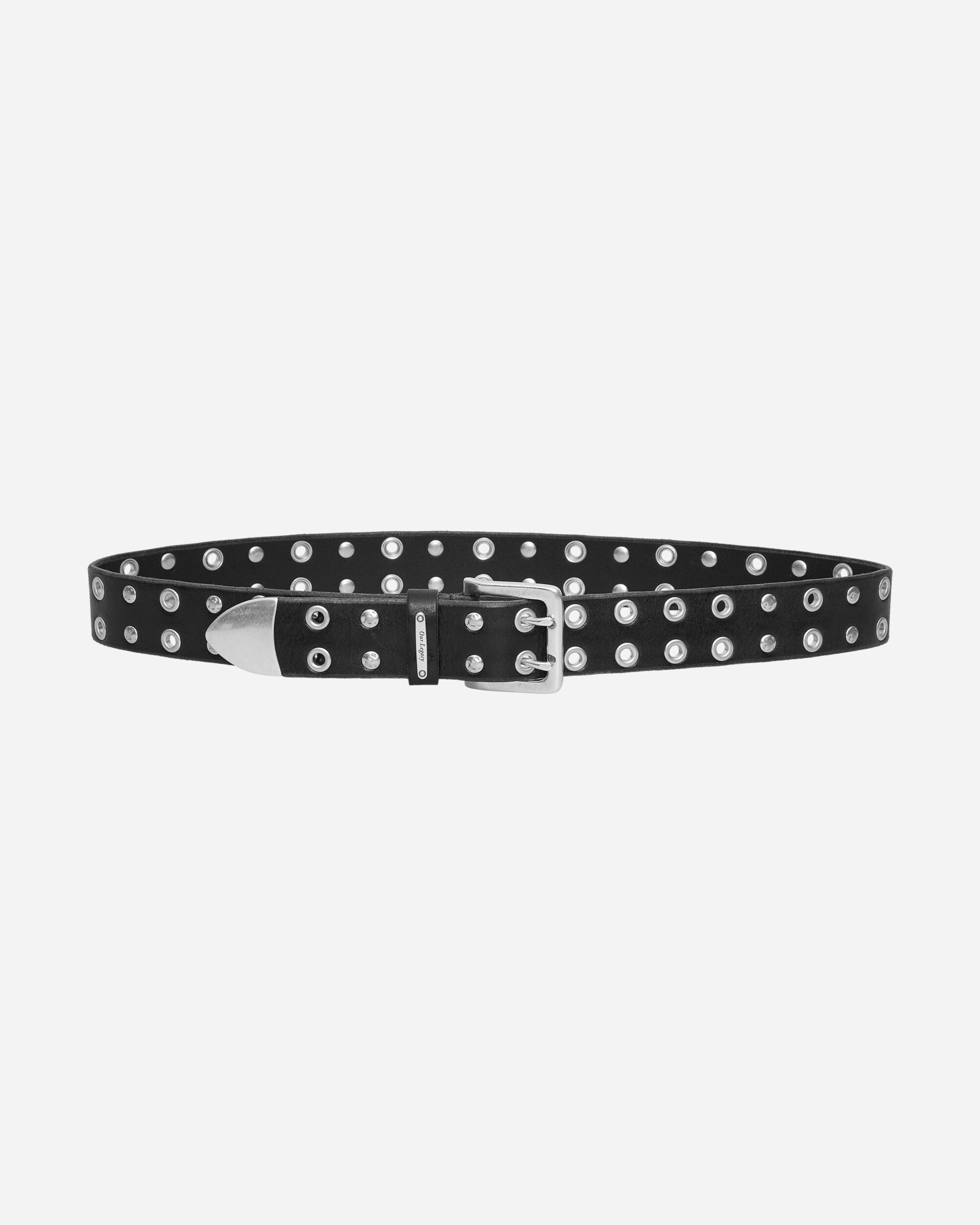 Our Legacy Studded Double Tongue Belt Fleckling Black Belts Belt A2258DFL 001